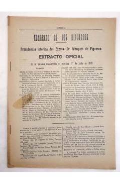 Muestra 4 de CONGRESO DE LOS DIPUTADOS. EXTRACTO OFICIAL LOTE DE 10. NÚMS 1 A 10. Del 25/06 A 10/07 1919. Madrid 1919