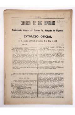 Muestra 6 de CONGRESO DE LOS DIPUTADOS. EXTRACTO OFICIAL LOTE DE 10. NÚMS 1 A 10. Del 25/06 A 10/07 1919. Madrid 1919