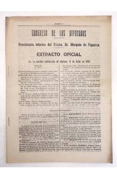 Muestra 7 de CONGRESO DE LOS DIPUTADOS. EXTRACTO OFICIAL LOTE DE 10. NÚMS 1 A 10. Del 25/06 A 10/07 1919. Madrid 1919
