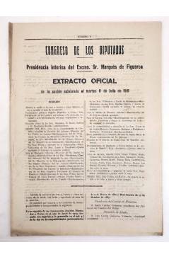 Muestra 8 de CONGRESO DE LOS DIPUTADOS. EXTRACTO OFICIAL LOTE DE 10. NÚMS 1 A 10. Del 25/06 A 10/07 1919. Madrid 1919