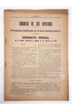 Muestra 2 de CONGRESO DE LOS DIPUTADOS. EXTRACTO OFICIAL LOTE DE 25. NÚMS 68 A 92. Del 12/02 al 23/03 de 1920. Madrid 19
