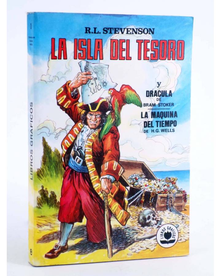 Cubierta de LIBROS GRÁFICOS TOMO 1. ISLA DEL TESORO / DRÁCULA / MÁQUINA DEL TIEMPO (Vvaa) Ediprint 1983