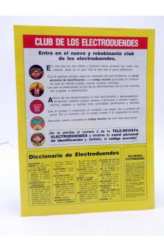 Contracubierta de TELE-REVISTA ELECTRODUENDES 1. SOLO REVISTA (Vvaa) Urbión 1985. LA BOLA DE CRISTAL