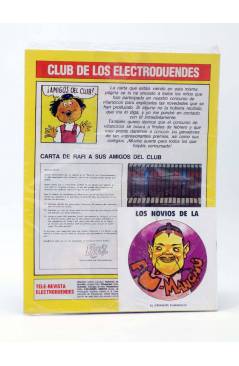 Contracubierta de TELE-REVISTA ELECTRODUENDES 6. REVISTA CON PEGATINAS (Vvaa) Urbión 1985. LA BOLA DE CRISTAL