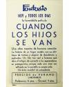 Contracubierta de PROGRAMA DE MANO. CUANDO LOS HIJOS SE VAN. Fernando Soler. CP (Juan Bustillo Oro)