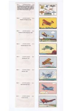 Cubierta de Serie 1 AEROPLANOS. COMPLETA. 8 CROMOS EN UNA TIRA Circa 1960