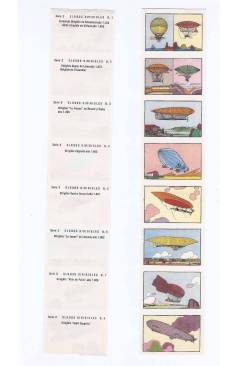 Cubierta de Serie 2 GLOBOS DIRIGIBLES. COMPLETA. 8 CROMOS EN UNA TIRA Circa 1960