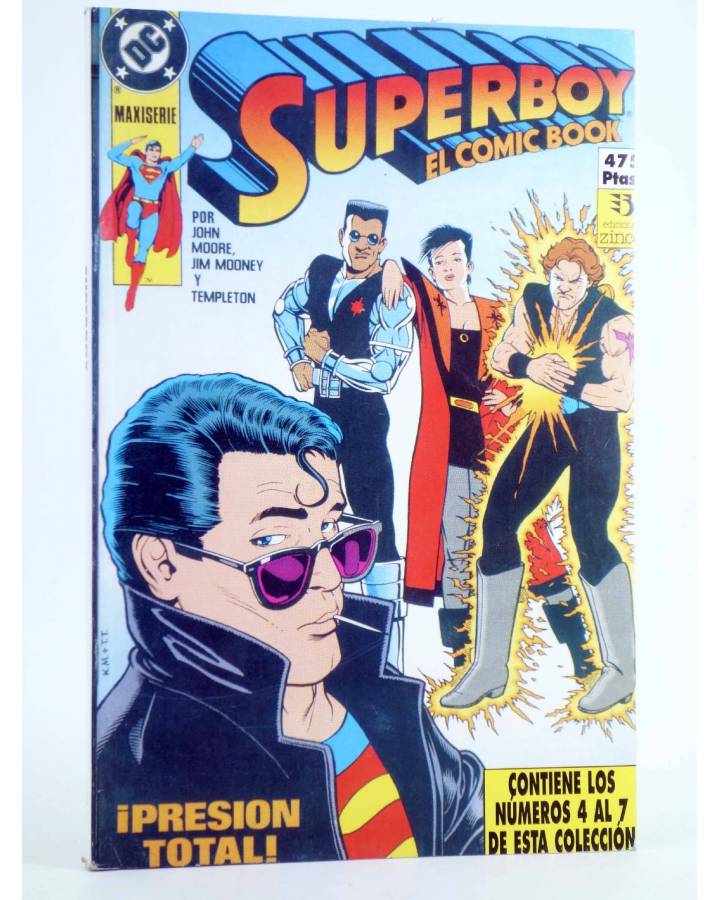 Cubierta de SUPERBOY EL COMIC BOOK 4 A 7. EN UN RETAPADO (Moore / Mooney / Templeton) Zinco 1991