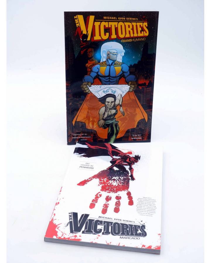 Cubierta de THE VICTORIES VOLS. 1 Y 2. MARCADO / TRANSHUMANO (Michael Avon Oeming) Aleta 2013