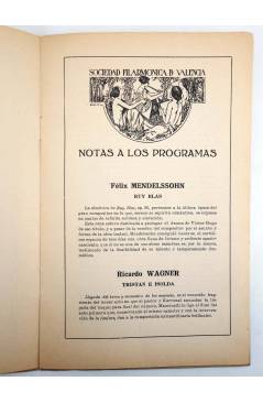 Muestra 3 de PROGRAMA SOCIEDAD FILARMÓNICA DE VALENCIA 356 y 357. ORQUESTA FILARMÓNICA DE MADRID (B. Pérez Casas) Valenc