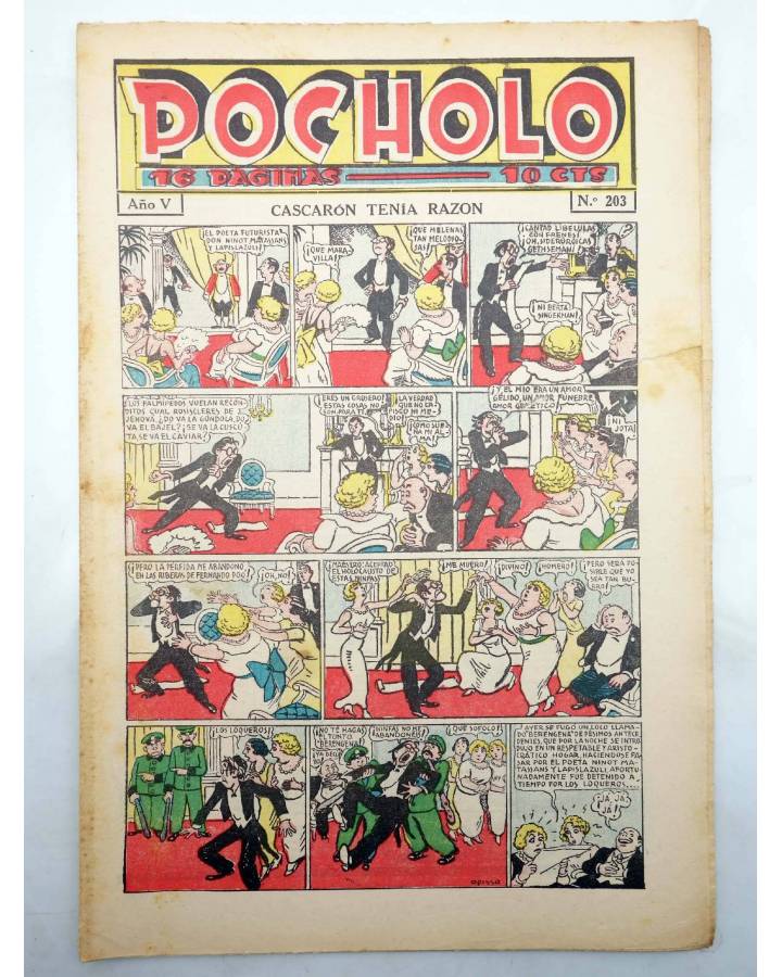 Cubierta de POCHOLO Año V Nº 203. 18 septiembre 1935 (Vvaa) Publicaciones Pocholo 1935. ORIGINAL