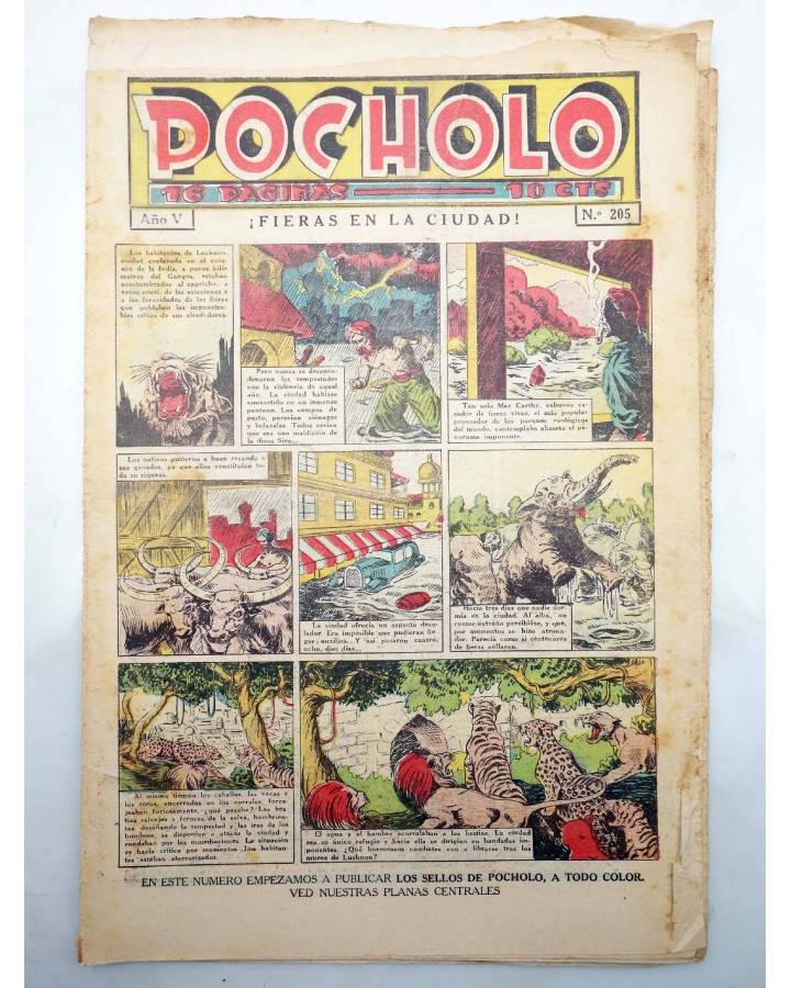 Cubierta de POCHOLO Año V Nº 205. 2 octubre 1935 (Vvaa) Publicaciones Pocholo 1935. ORIGINAL