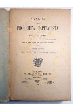 Muestra 1 de ANALISI DELLA PROPRIETÁ CAPITALISTA VOLUME SECONDO (Achille Loria) Fratelli Bocca 1889
