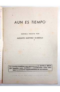 Muestra 1 de LA NOVELA BREVE 1. ¡AÚN ES TIEMPO! (Augusto Martínez Olmedilla) Ramón Fau 1949