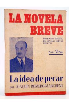 Cubierta de LA NOVELA BREVE 6. LA IDEA DE PECAR (Joaquín Romero Marchent) Ramón Fau 1949