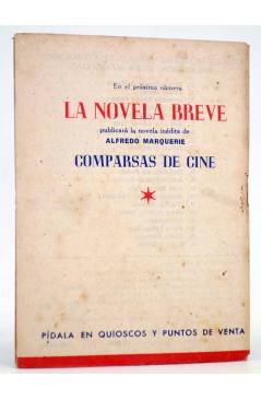 Contracubierta de LA NOVELA BREVE 6. LA IDEA DE PECAR (Joaquín Romero Marchent) Ramón Fau 1949