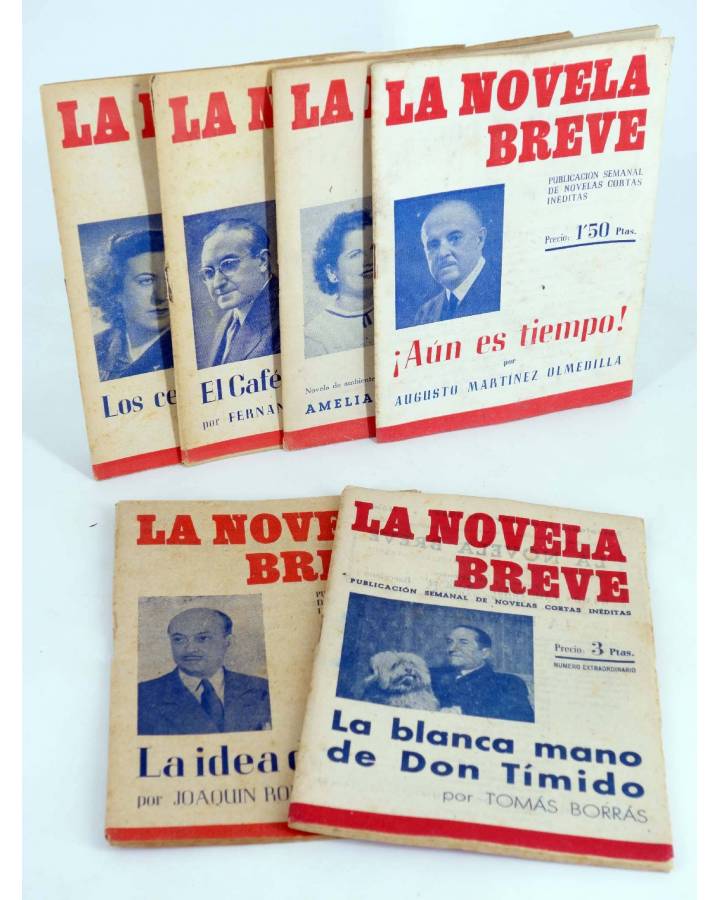 Cubierta de LA NOVELA BREVE 1 a 6. COMPLETA (Joaquín Romero Marchent) Ramón Fau 1949
