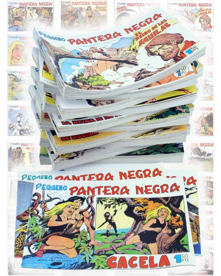 Cubierta de PANTERA NEGRA SEGUNDA 125 A 329. COMPLETA 205 NºS. MAGA (P. Y M. Quesada) Comic MAM Circa 1980. FACSIMIL