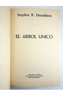 Muestra 1 de SEGUNDAS CRONICAS DE THOMAS DE COVENANT EL INCREDULO LIBRO II. EL ÁRBOL ÚNICO (Stephen R. Donalson) 1986. S