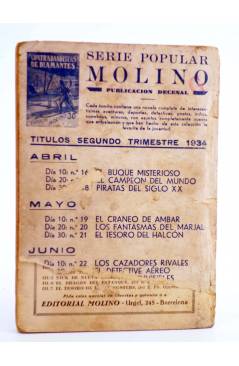 Contracubierta de SERIE POPULAR MOLINO 18. PIRATAS DEL SIGLO XX (Dibujos De Pedraza) Molino 1934