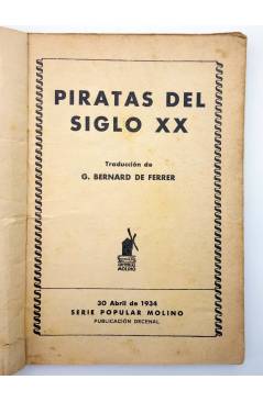 Muestra 1 de SERIE POPULAR MOLINO 18. PIRATAS DEL SIGLO XX (Dibujos De Pedraza) Molino 1934