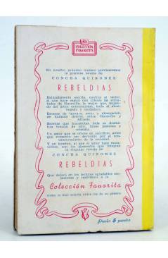 Contracubierta de COLECCIÓN FAVORITA 8. NADA MENOS QUE UN DON NADIE (F. D. Marhi) Valenciana Circa 1960