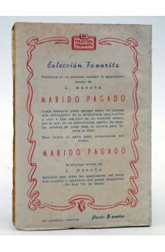 Contracubierta de COLECCIÓN FAVORITA 40. ENLOQUECIÓ DE AMOR (Armando Ravel) Valenciana Circa 1960
