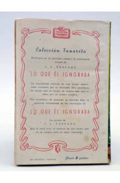 Contracubierta de COLECCIÓN FAVORITA 41. MARIDO PAGADO (L. Masota) Valenciana Circa 1960