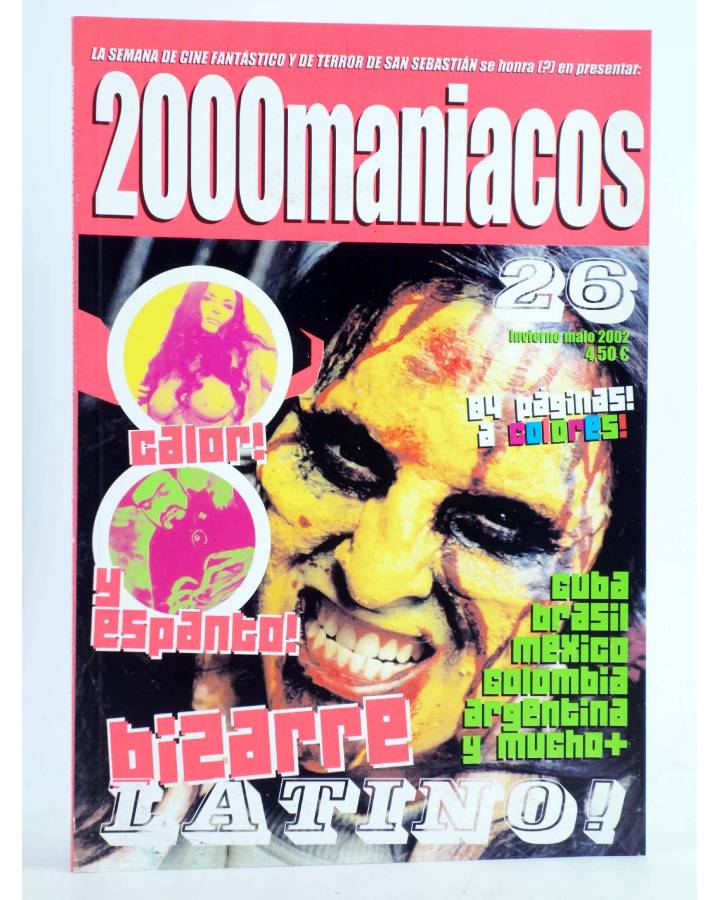 Cubierta de FANZINE 2000 MANIACOS 26. BIZARRE LATINO (Vvaa) Manuel Valencia 2002