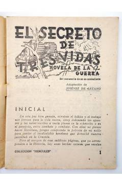 Muestra 1 de COLECCIÓN DE AVENTURAS HÉRCULES 3. EL SECRETO DE TRES VIDAS. Pocholo Circa 1940