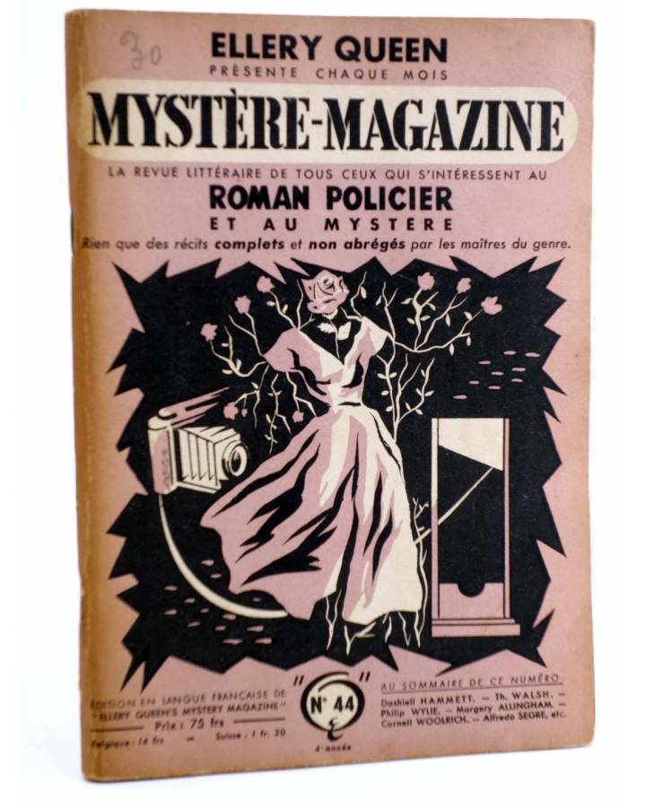 Cubierta de ELLERY QUEEN PRÉSENTE MYSTÈRE MAGAZINE 44. SEPTEMBRE (Vvaa) Opta 1951