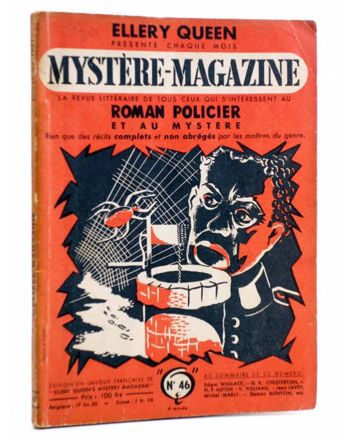 Cubierta de ELLERY QUEEN PRÉSENTE MYSTÈRE MAGAZINE 46. NOVEMBRE (Vvaa) Opta 1951