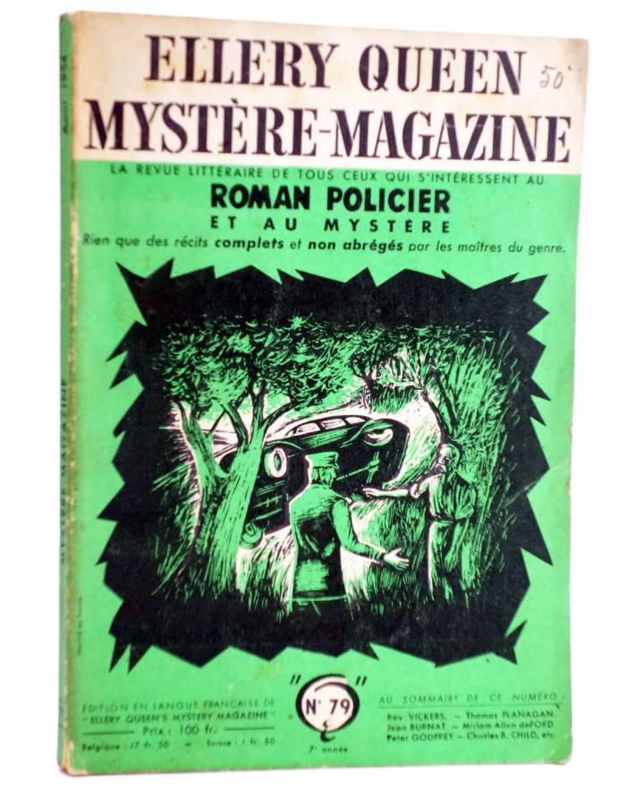 Cubierta de ELLERY QUEEN PRÉSENTE MYSTÈRE MAGAZINE 79. AOÛT (Vvaa) Opta 1954