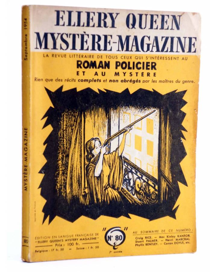 Cubierta de ELLERY QUEEN PRÉSENTE MYSTÈRE MAGAZINE 80. SEPTEMBRE (Vvaa) Opta 1954