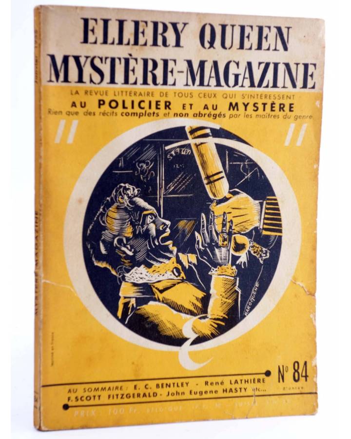 Cubierta de ELLERY QUEEN PRÉSENTE MYSTÈRE MAGAZINE 84. JANVIER (Vvaa) Opta 1955
