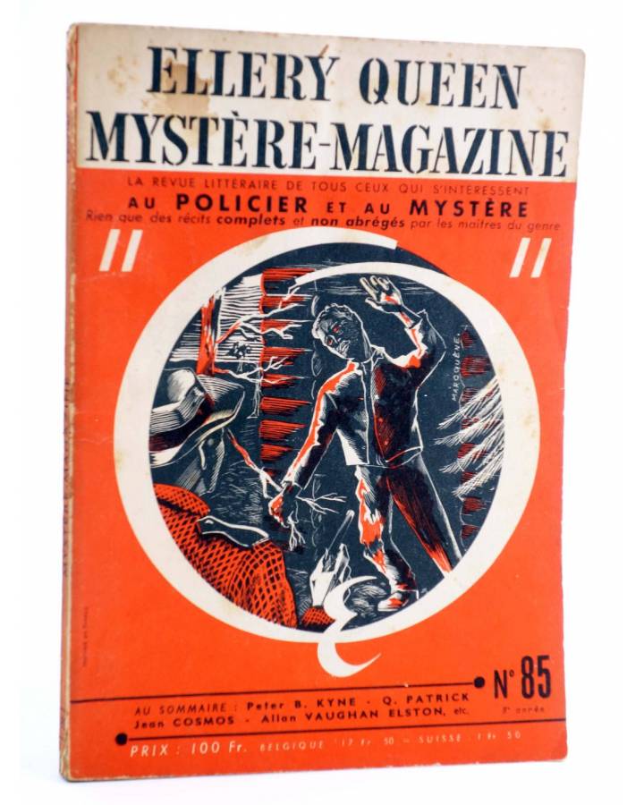 Cubierta de ELLERY QUEEN PRÉSENTE MYSTÈRE MAGAZINE 85. FÉVRIER (Vvaa) Opta 1955