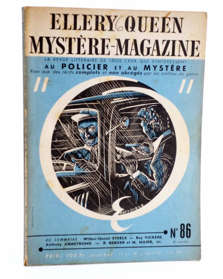Cubierta de ELLERY QUEEN PRÉSENTE MYSTÈRE MAGAZINE 86. MARS (Vvaa) Opta 1955