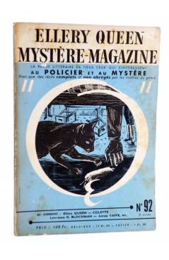 Cubierta de ELLERY QUEEN PRÉSENTE MYSTÈRE MAGAZINE 92. SEPTEMBRE (Vvaa) Opta 1955