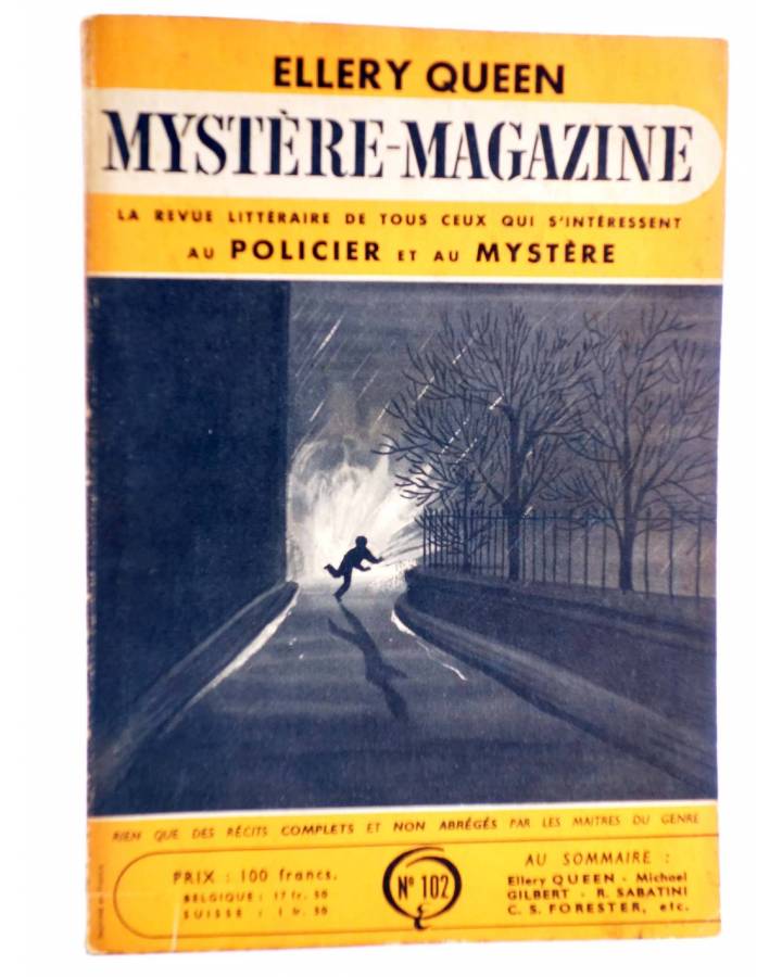 Cubierta de ELLERY QUEEN PRÉSENTE MYSTÈRE MAGAZINE 102. JUILLET (Vvaa) Opta 1956