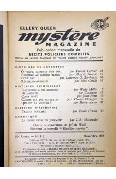 Muestra 1 de ELLERY QUEEN PRÉSENTE MYSTÈRE MAGAZINE 118. NOVEMBRE (Vvaa) Opta 1957