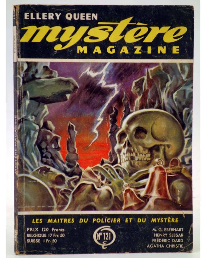 Cubierta de ELLERY QUEEN PRÉSENTE MYSTÈRE MAGAZINE 121. FEVRIER (Vvaa) Opta 1958