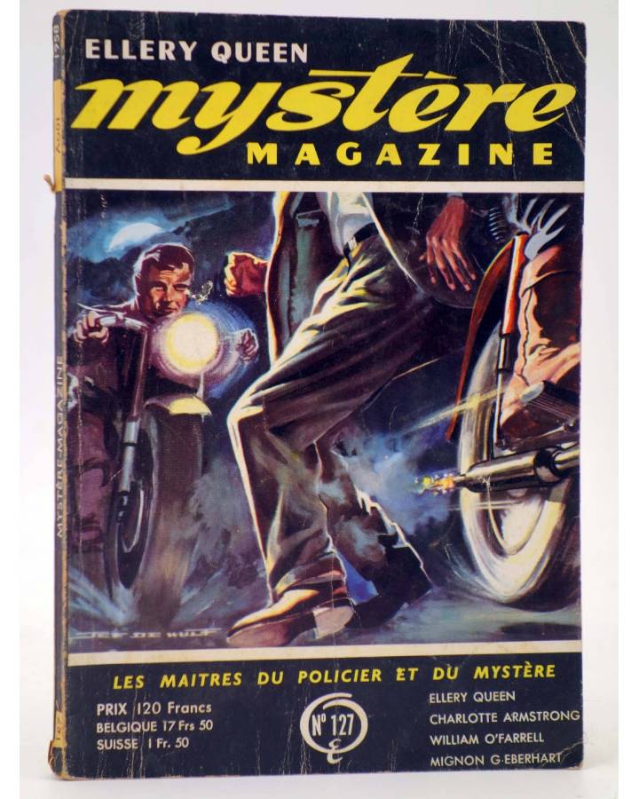Cubierta de ELLERY QUEEN PRÉSENTE MYSTÈRE MAGAZINE 127. AOÛT (Vvaa) Opta 1958