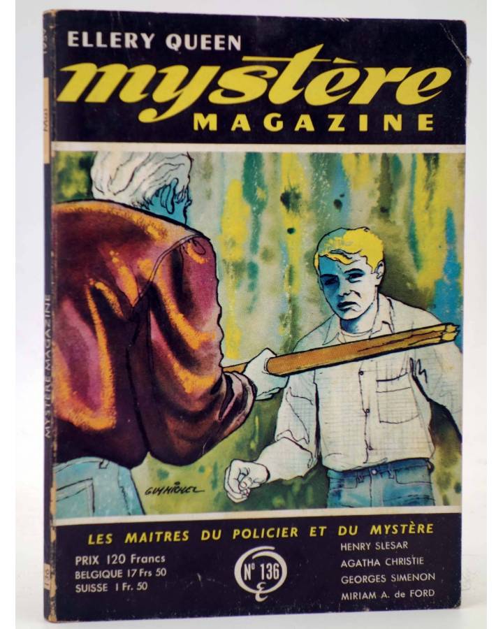 Cubierta de ELLERY QUEEN PRÉSENTE MYSTÈRE MAGAZINE 136. MAI (Vvaa) Opta 1959