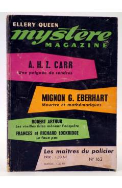 Cubierta de ELLERY QUEEN PRÉSENTE MYSTÈRE MAGAZINE 162. JUILLET (Vvaa) Opta 1961
