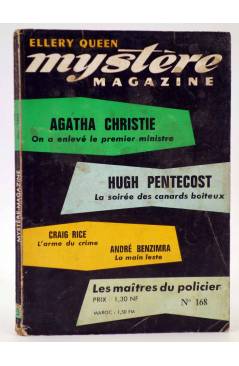 Cubierta de ELLERY QUEEN PRÉSENTE MYSTÈRE MAGAZINE 168. JANVIER (Vvaa) Opta 1962