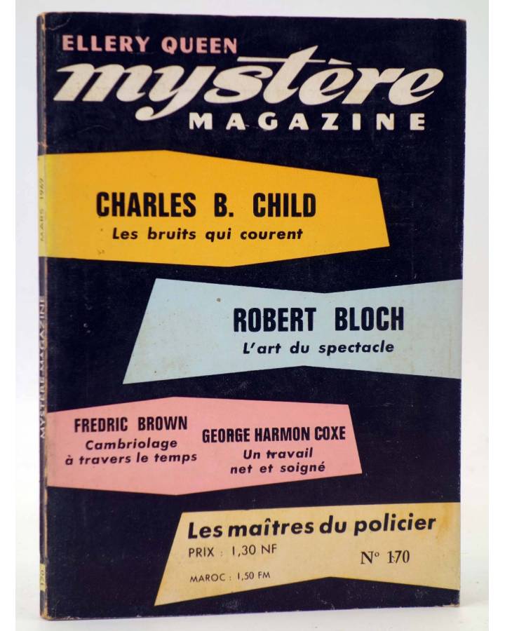 Cubierta de ELLERY QUEEN PRÉSENTE MYSTÈRE MAGAZINE 170. MARS (Vvaa) Opta 1962