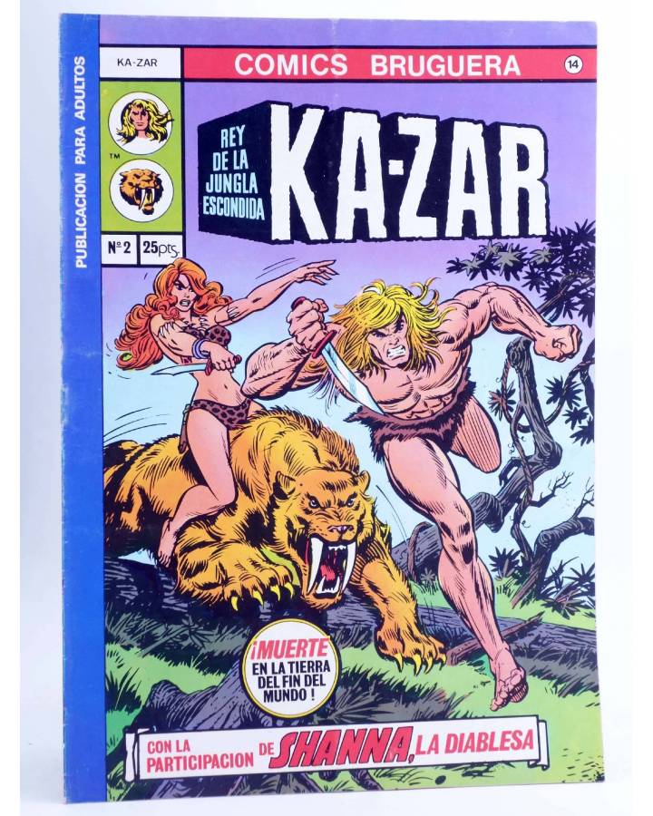 Cubierta de COMICS BRUGUERA 14. KA-ZAR KAZAR Nº 2 (Mike Friedrich / Don Heck) Bruguera 1978