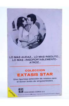 Contracubierta de EXTASIS STAR 10. LAS MASOQUISTAS Y EL VUDÚ (Jason Monroe) Ceres 1979