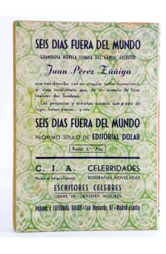 Contracubierta de ESCRITORES CÉLEBRES 13. EL MAESTRANTE (A. Palacio Valdés) Dólar Circa 1950