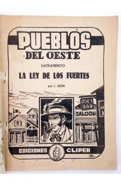 Muestra 1 de PUEBLOS DEL OESTE 10. SACRAMENTO: LA LEY DE LOS FUERTES (J. León) Cliper 1949